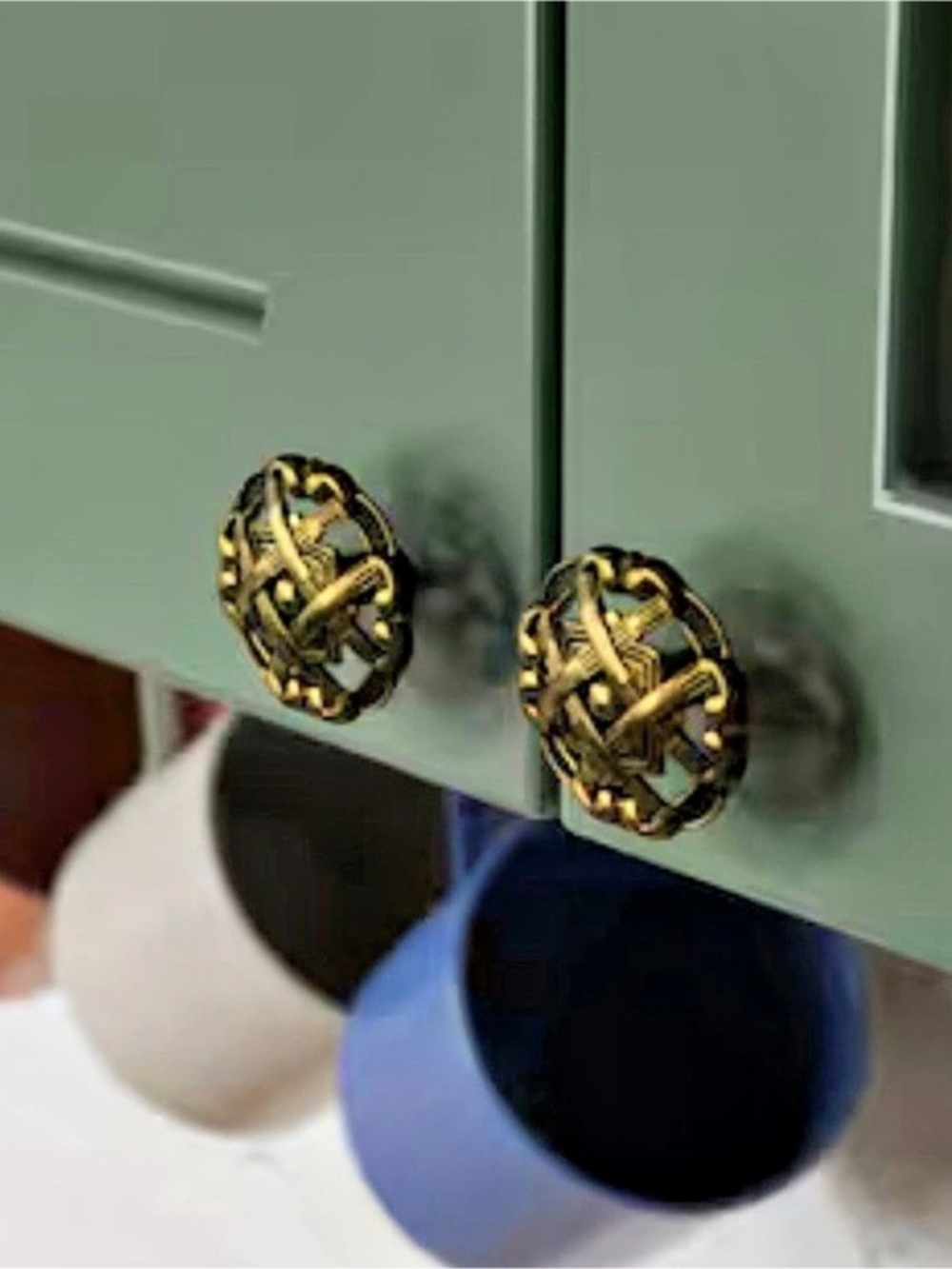 Allen + Roth Cabinet Knobs Antique Brass Basketweave Design